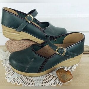 Rare Emerald Dansko Mary Jane clogs